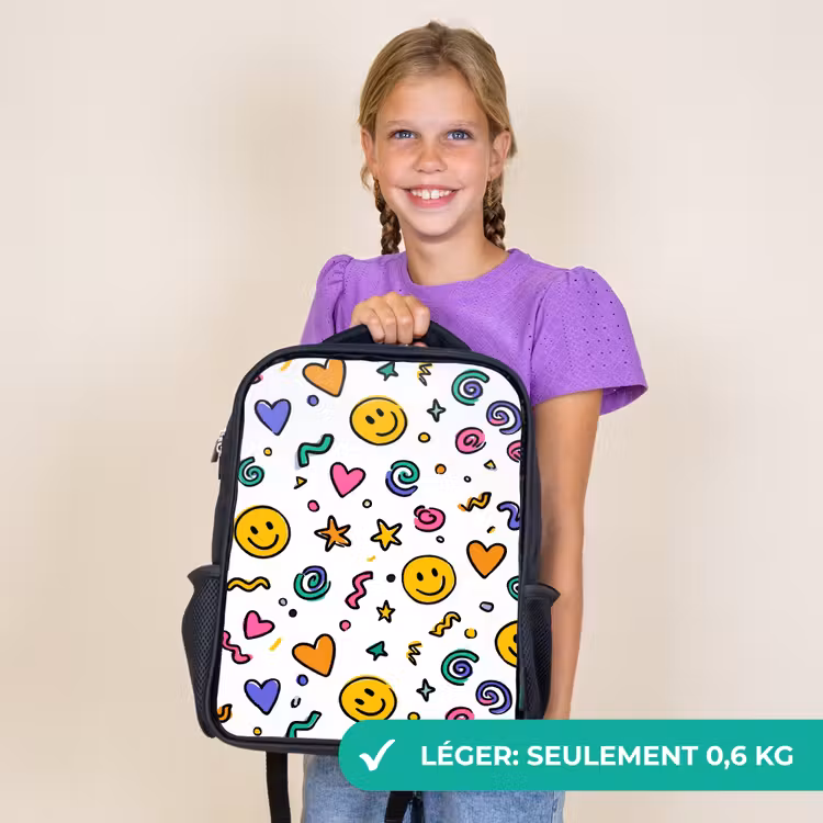 Sac à dos enfant - Noir - Un joyeux chaos en couleurs — 9