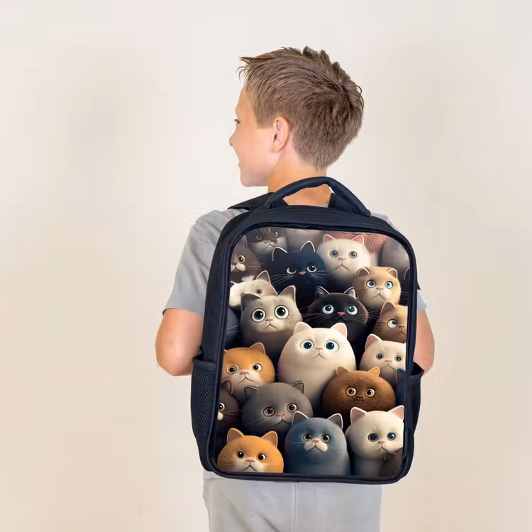 Sac à dos enfant - Noir - Appel du chat — 2