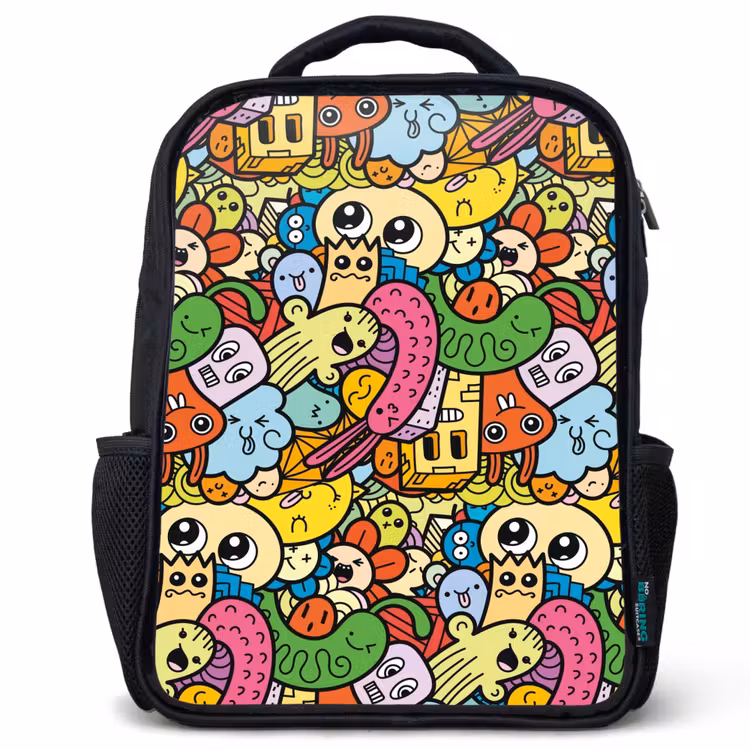 Sac à dos enfant - Noir - Bêtes mignonnes en ville — 1