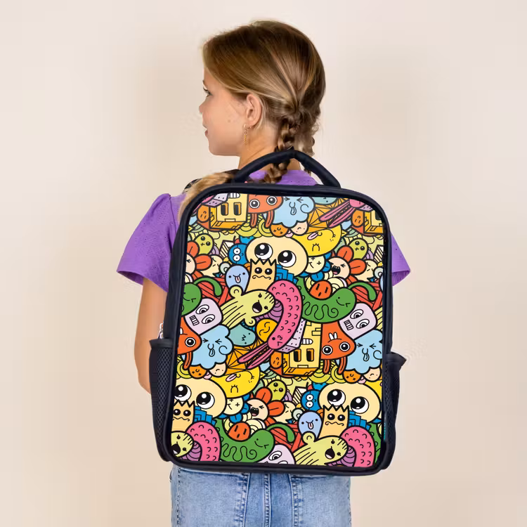 Sac à dos enfant - Noir - Bêtes mignonnes en ville — 4