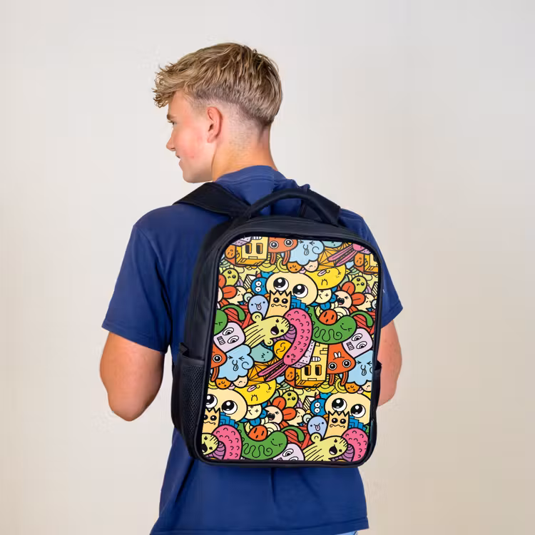 Sac à dos enfant - Noir - Bêtes mignonnes en ville — 5