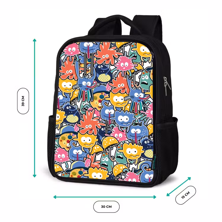 Sac à dos enfant - Noir - Des insectes aux grands yeux — 8