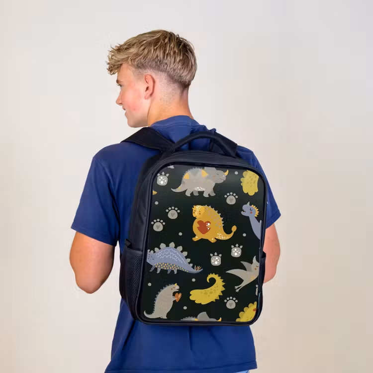 Sac à dos enfant - Noir - Dino - Enfants - Motifs - Garçons - Filles - Dinosaure — 5