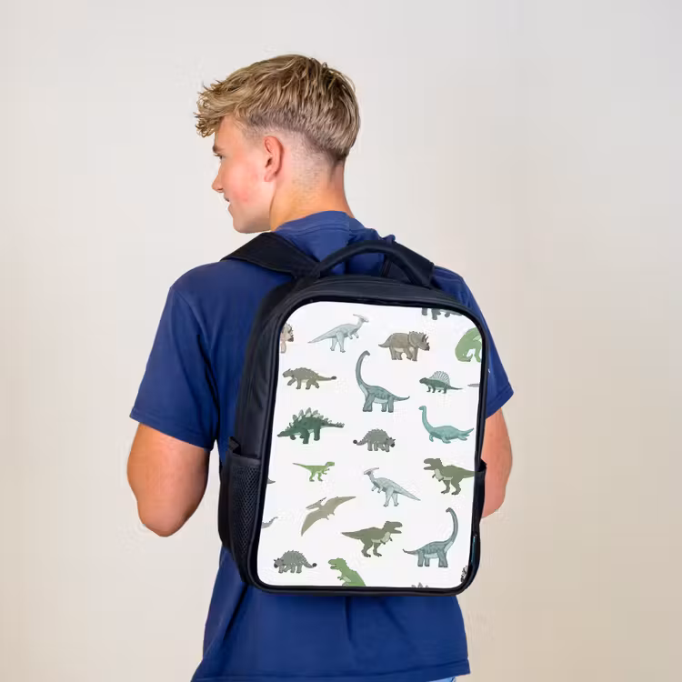 Sac à dos enfant - Noir - Dino - Motif - Vert — 5