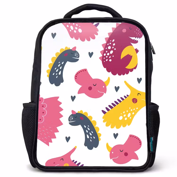 Sac à dos enfant - Noir - Dino - Motifs - Enfant - Rose - Filles — 1