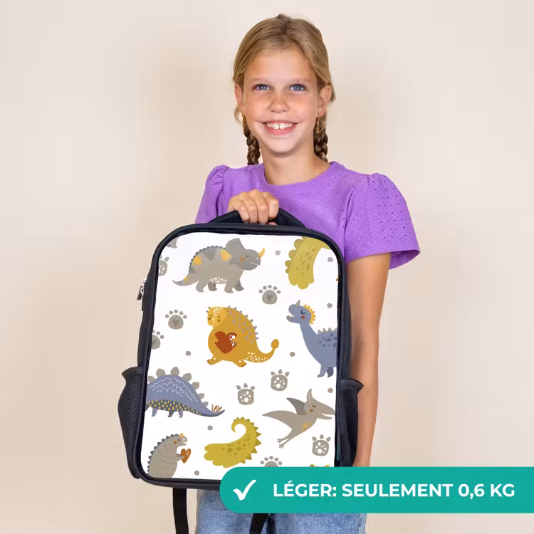 Sac à dos enfant - Noir - Dinosaure - Enfants - Design - Garçons - Filles — 9