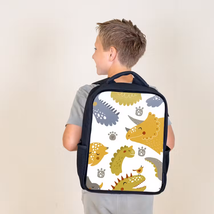 Sac à dos enfant - Noir - Dinosaure - Motifs - Garçons - Dino - Enfants — 2