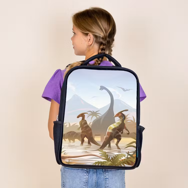 Sac à dos enfant - Noir - Dinosaure - Paysage - Tropical - Enfants - Garçons — 4