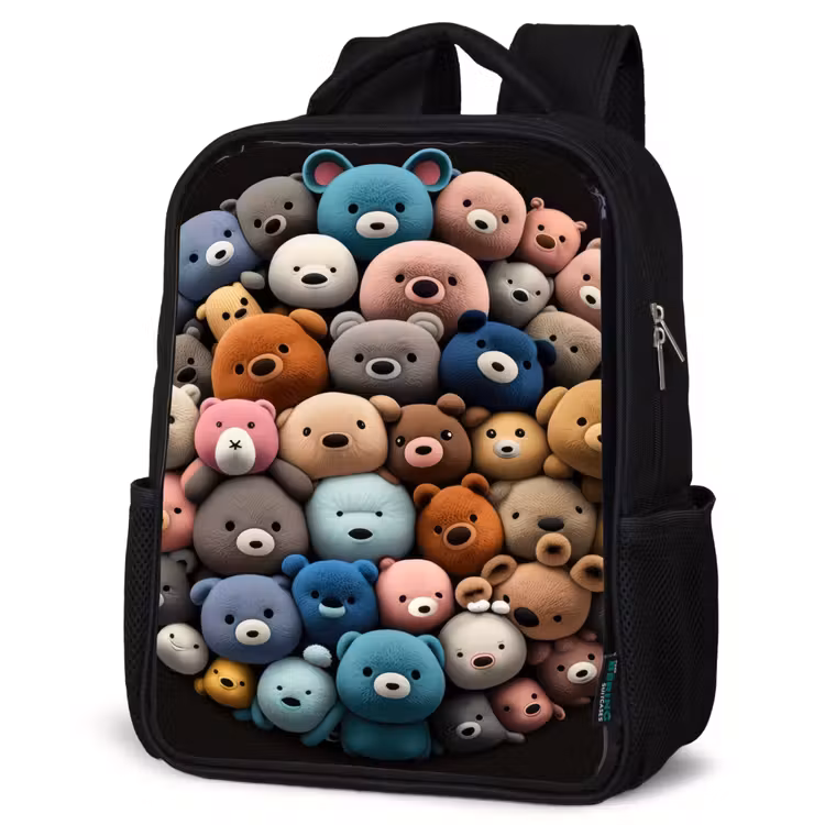 Sac à dos enfant - Noir - Fête de l'ours — 6