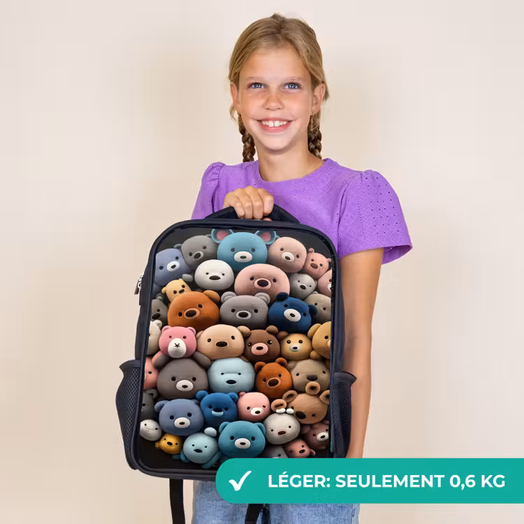 Sac à dos enfant - Noir - Fête de l'ours — 9