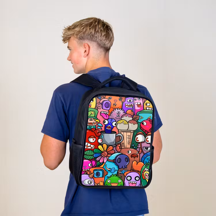 Sac à dos enfant - Noir - Fête des amis des monstres — 5