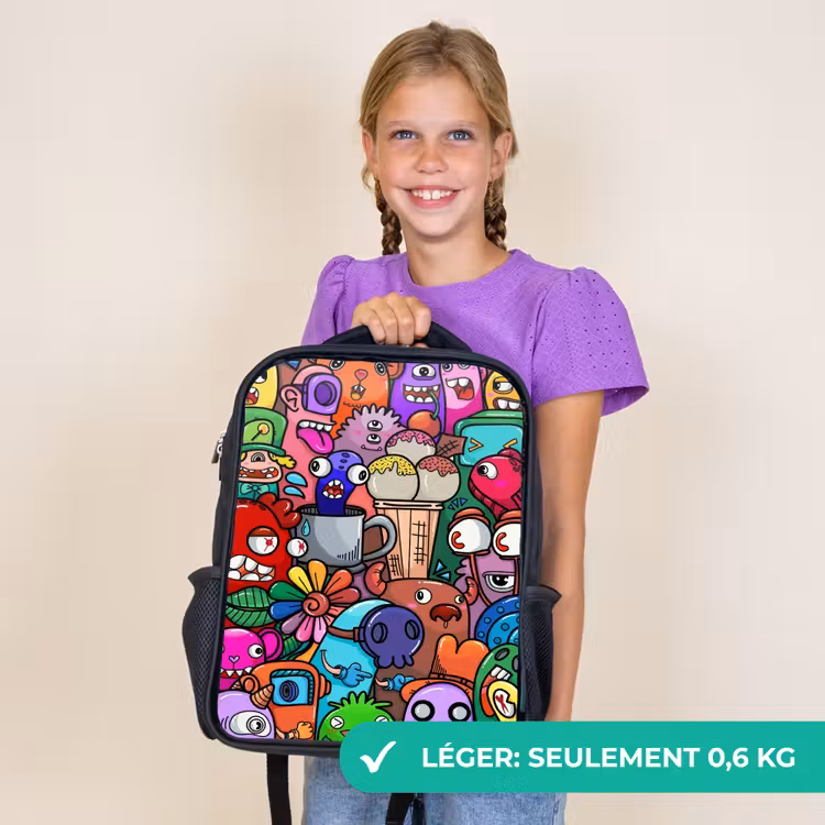 Sac à dos enfant - Noir - Fête des amis des monstres — 9