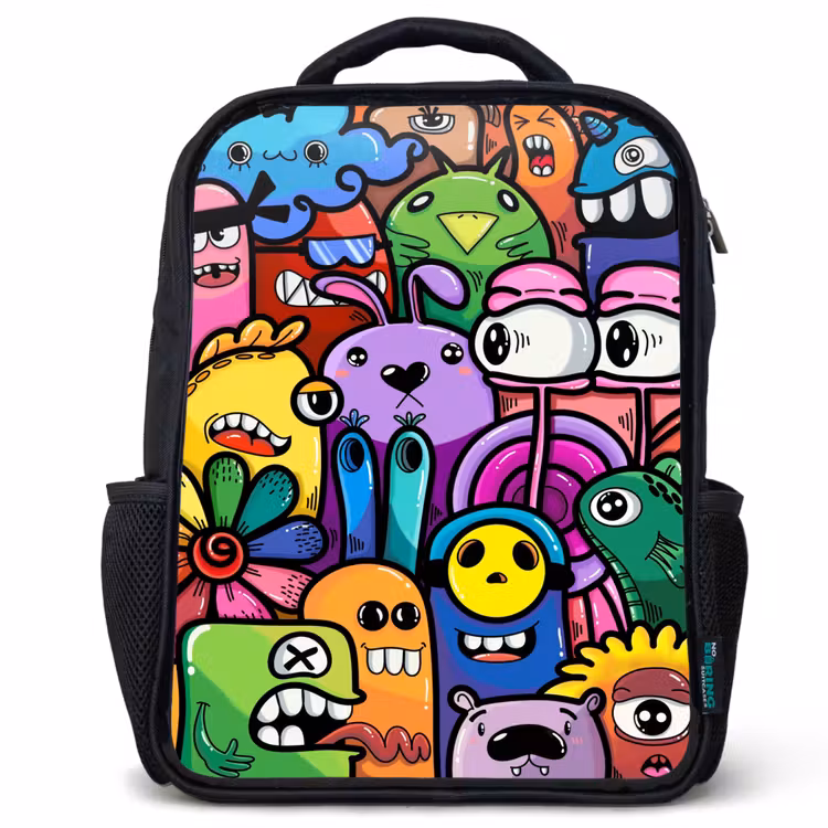 Sac à dos enfant - Noir - Funny Monster Gang — 1