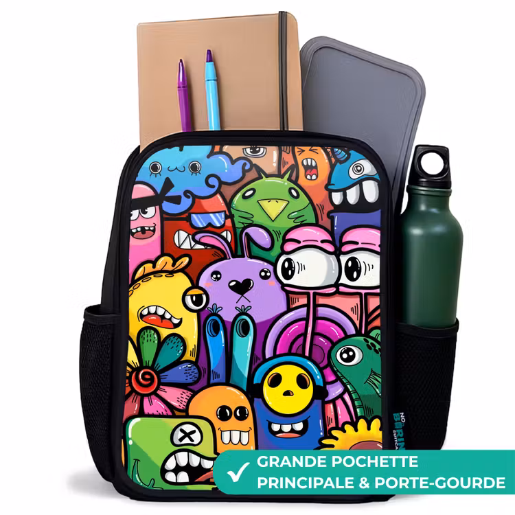 Sac à dos enfant - Noir - Funny Monster Gang — 10