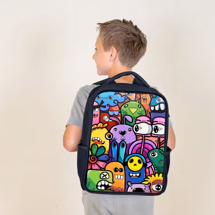 Sac à dos enfant - Noir - Funny Monster Gang — 2