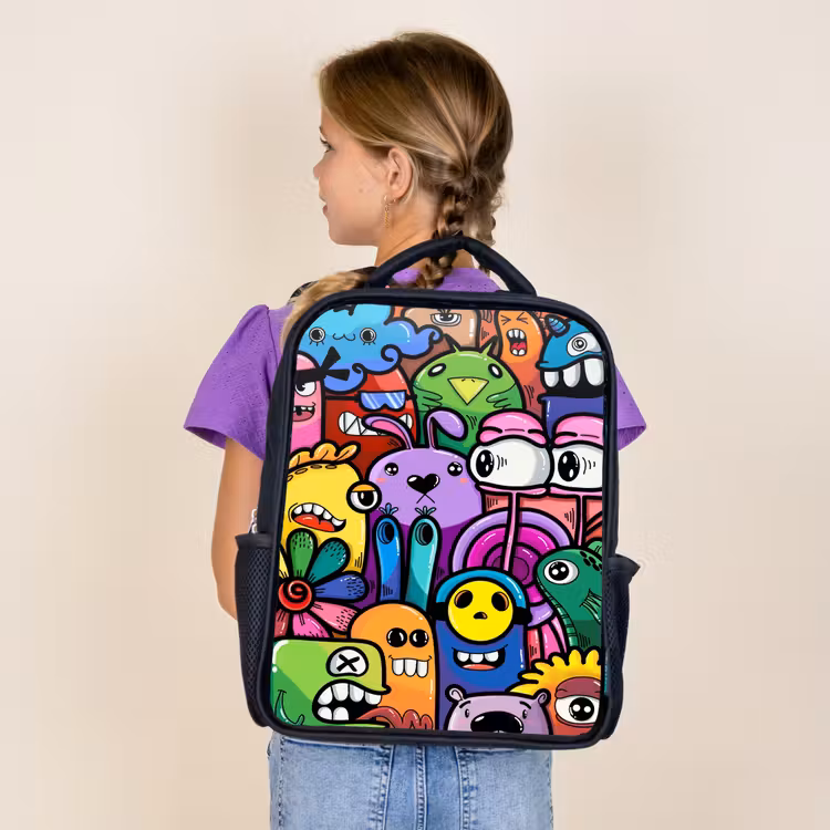 Sac à dos enfant - Noir - Funny Monster Gang — 4