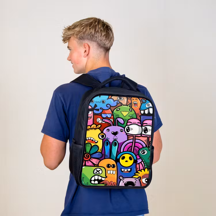 Sac à dos enfant - Noir - Funny Monster Gang — 5