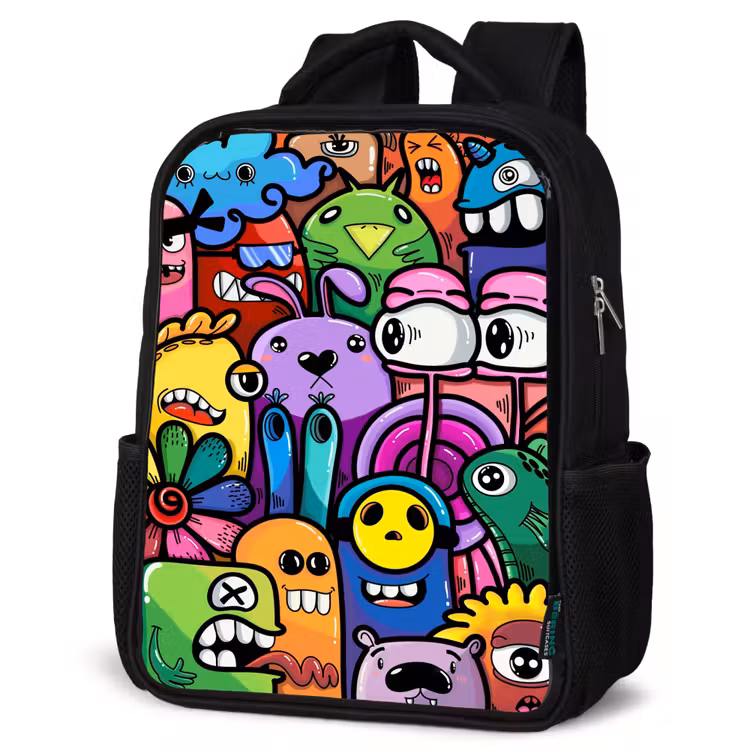 Sac à dos enfant - Noir - Funny Monster Gang — 6
