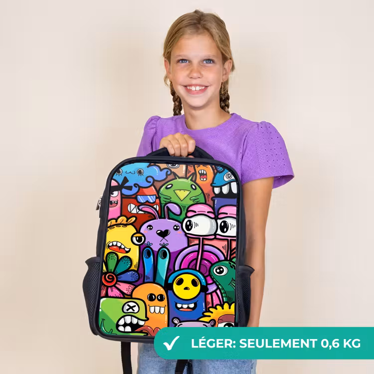 Sac à dos enfant - Noir - Funny Monster Gang — 9