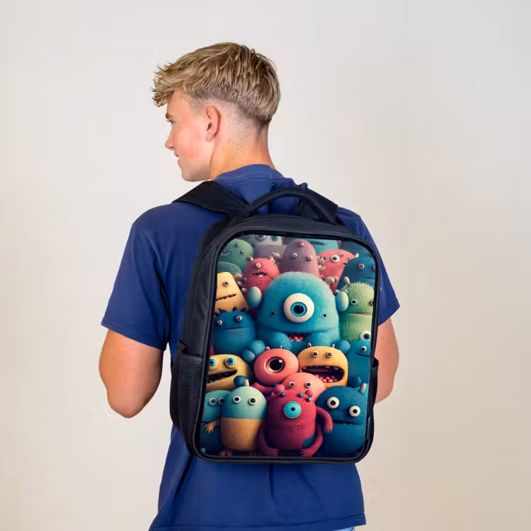 Sac à dos enfant - Noir - La foule des monstres — 5