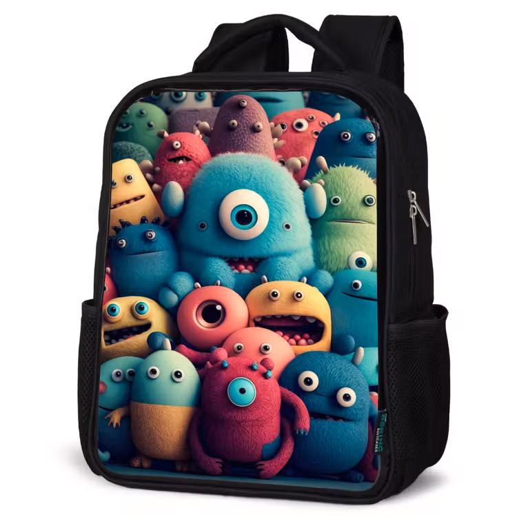 Sac à dos enfant - Noir - La foule des monstres — 6
