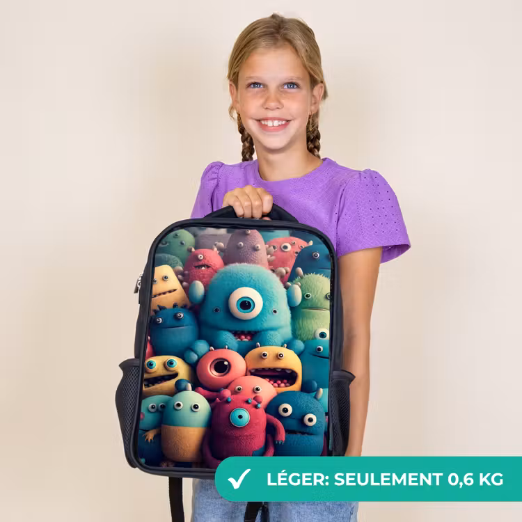 Sac à dos enfant - Noir - La foule des monstres — 9