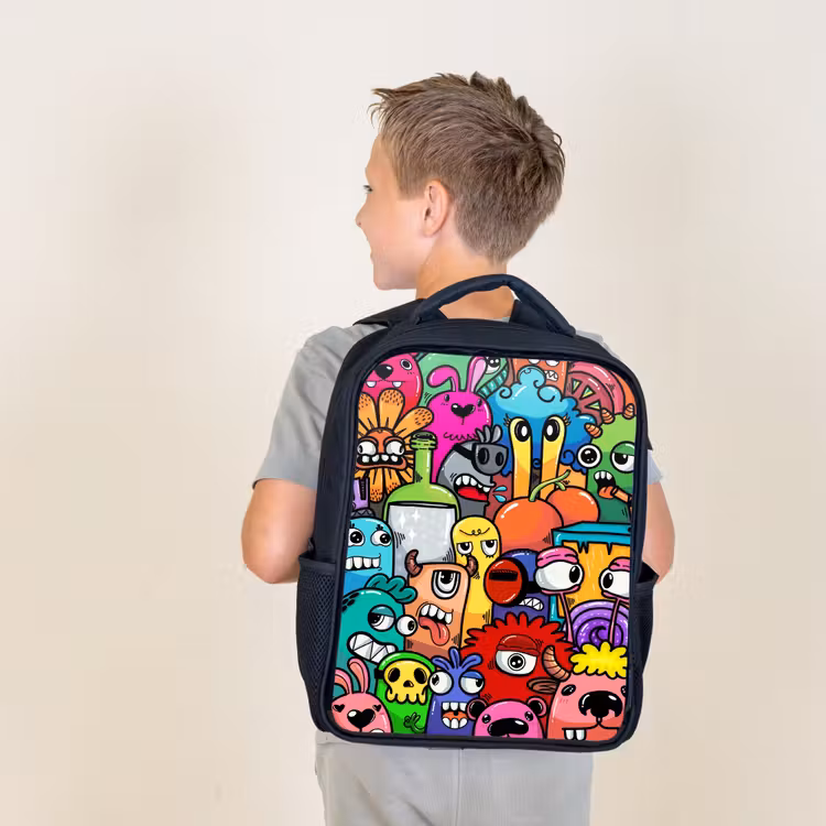 Sac à dos enfant - Noir - Monstre à 1 œil — 2
