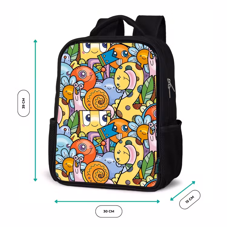 Sac à dos enfant - Noir - Monstre à pois — 8