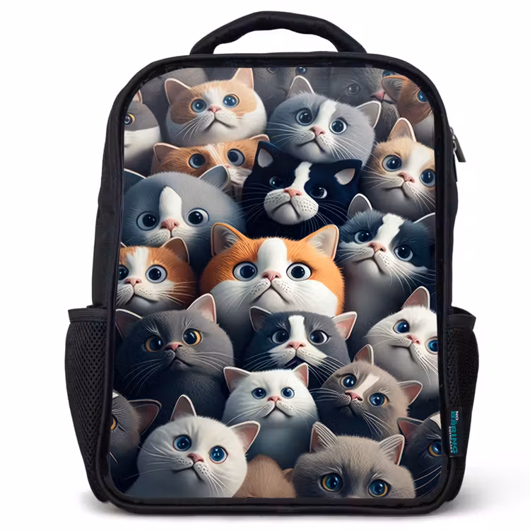 Sac à dos enfant - Noir - Museaux en peluche — 1