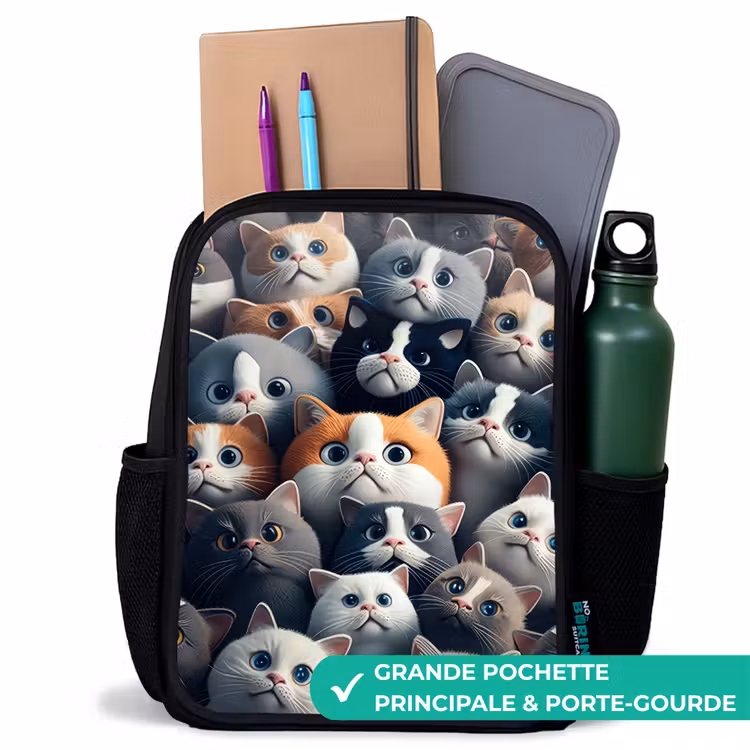 Sac à dos enfant - Noir - Museaux en peluche — 10
