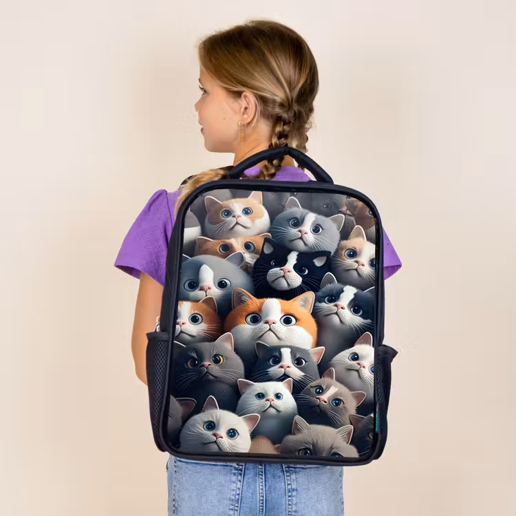 Sac à dos enfant - Noir - Museaux en peluche — 4