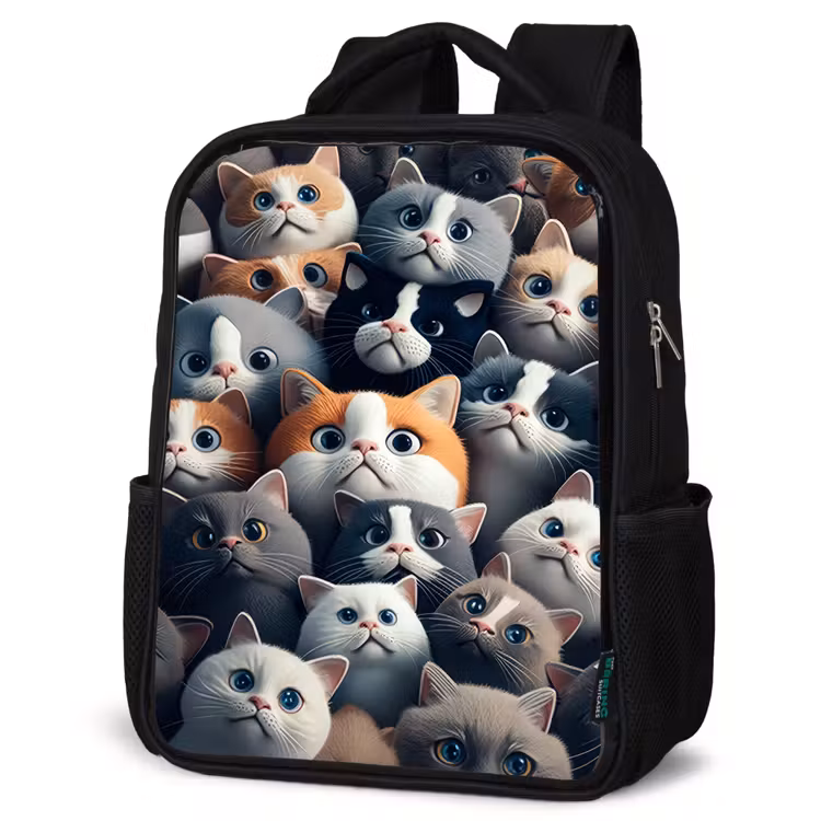 Sac à dos enfant - Noir - Museaux en peluche — 6