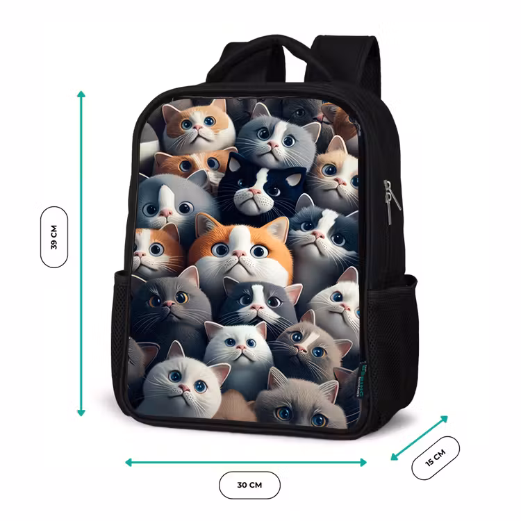Sac à dos enfant - Noir - Museaux en peluche — 8