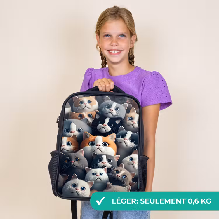 Sac à dos enfant - Noir - Museaux en peluche — 9