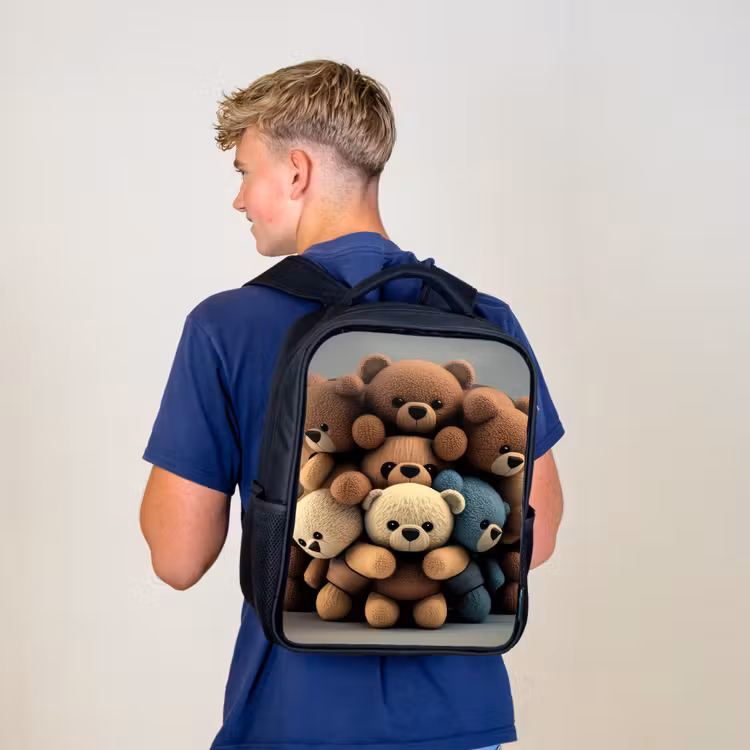 Sac à dos enfant - Noir - Oursons en peluche — 5