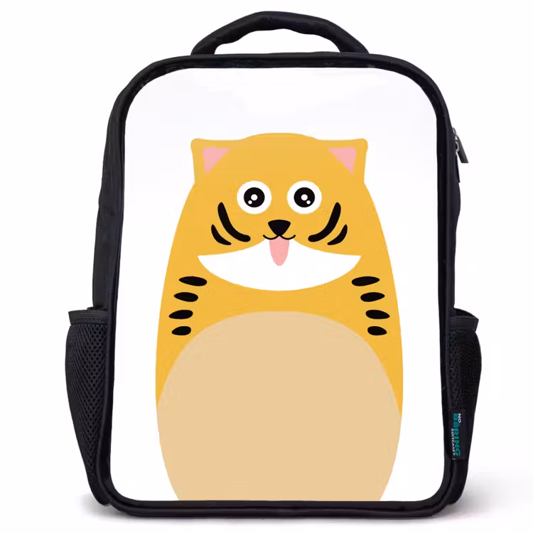 Sac à dos enfant - Noir - Portrait d'animal - chat - enfants — 1