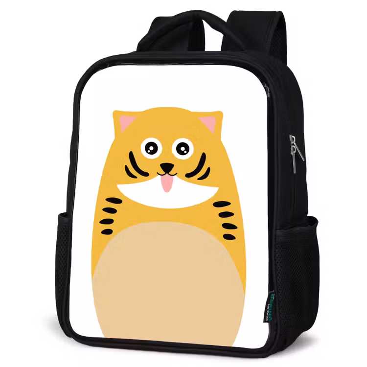 Sac à dos enfant - Noir - Portrait d'animal - chat - enfants — 6