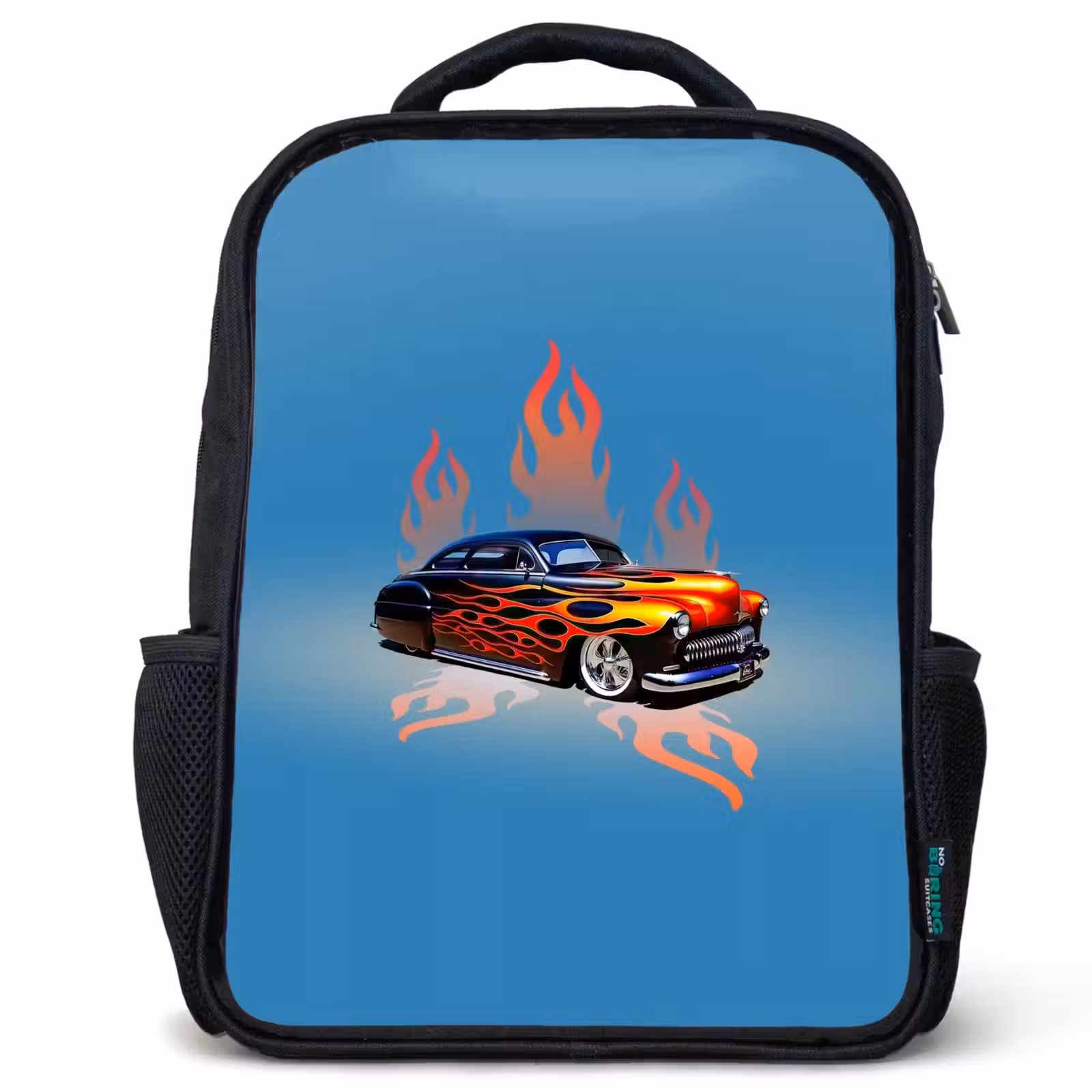 Sac à dos enfant - Noir - Flammes de hotrod — 1