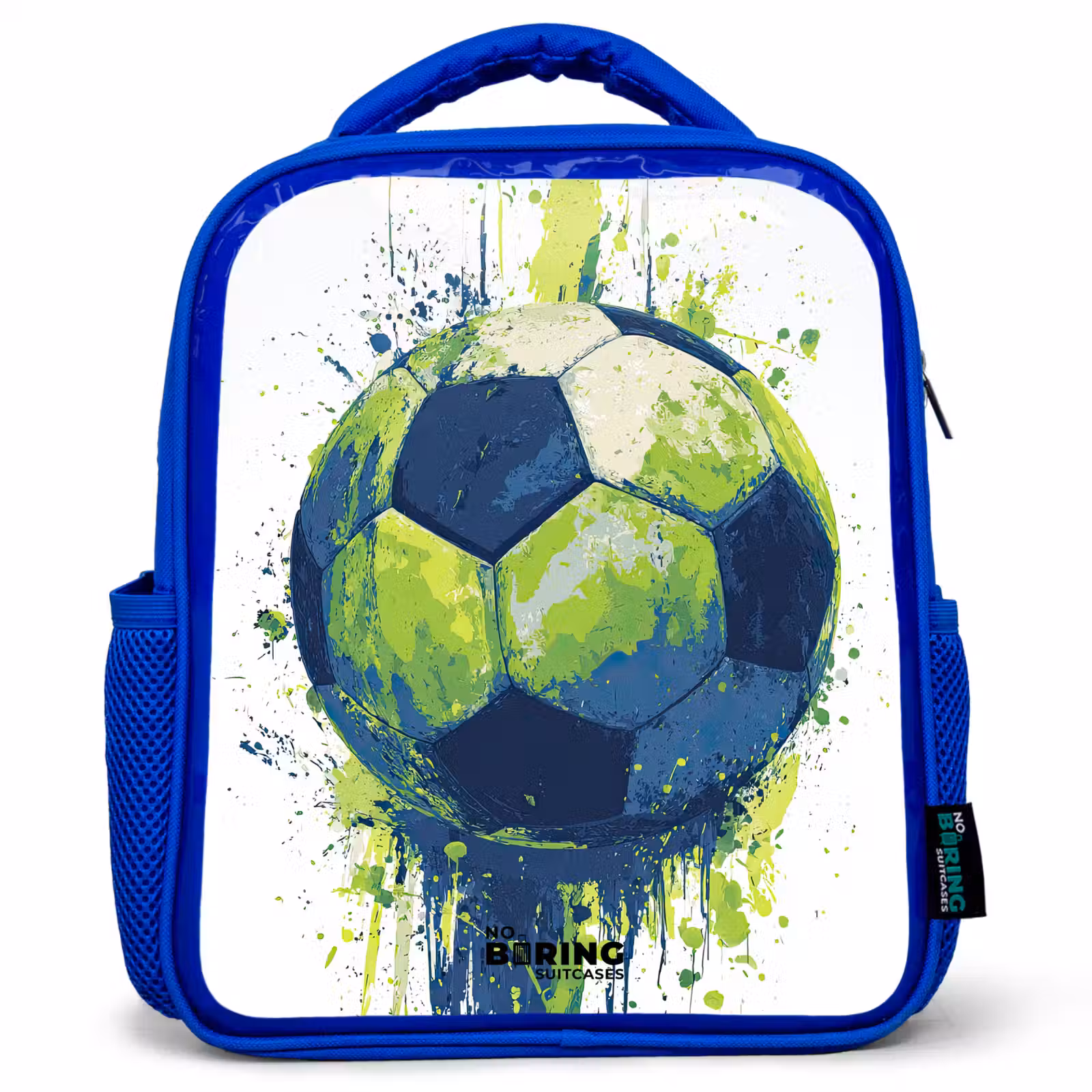 Sac à dos enfant - Bleu - Football - Peinture - Vert - Bleu — 1