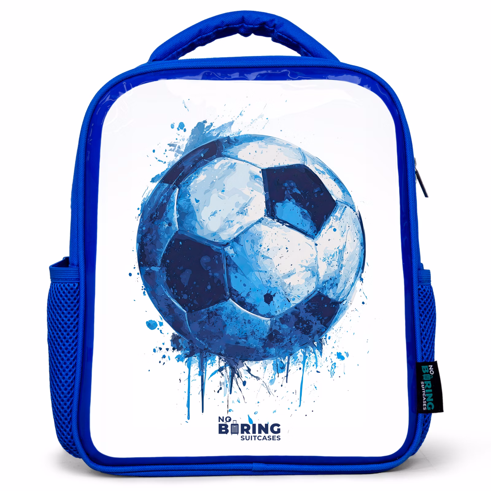 Sac à dos enfant - Bleu - Football - Taches d'encre - Bleu - Ballon — 1