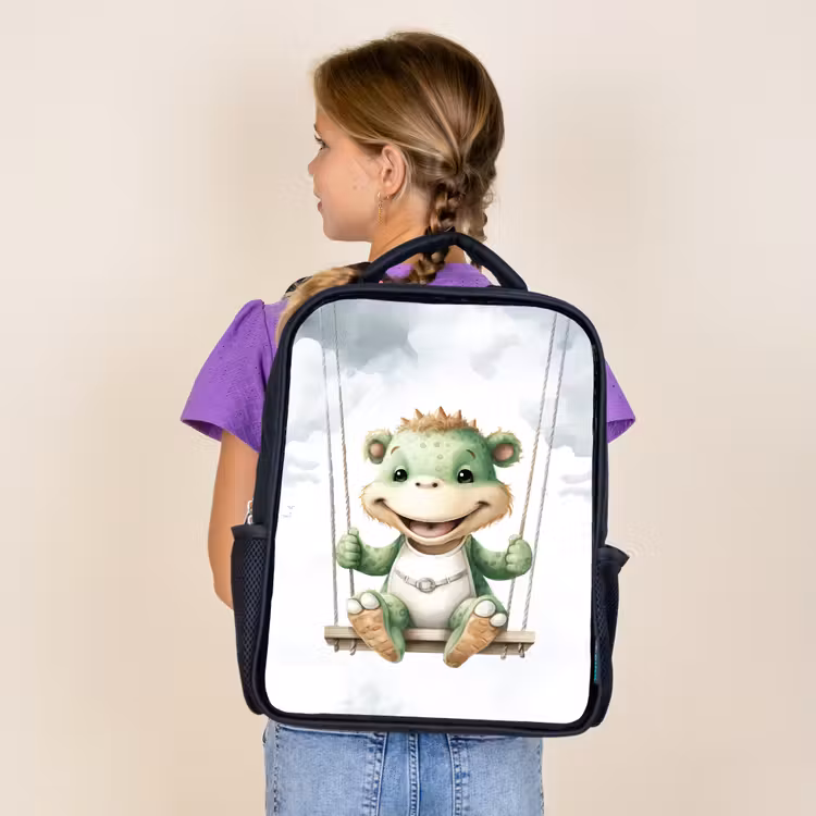 Sac à dos enfant - Noir - Dragon - Bébé animal - Enfants — 4