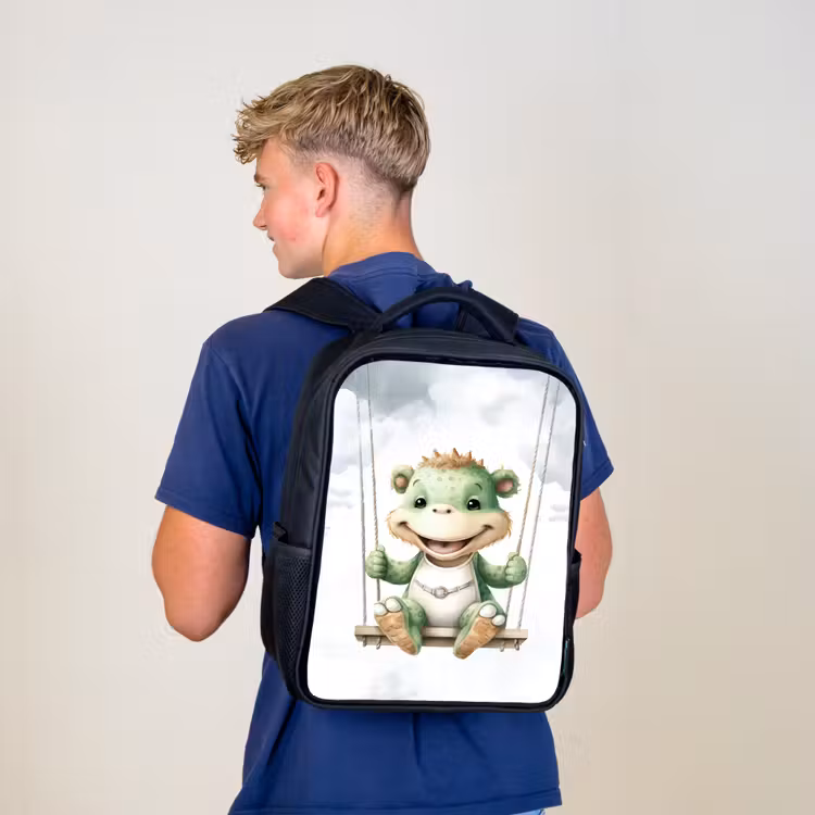 Sac à dos enfant - Noir - Dragon - Bébé animal - Enfants — 5