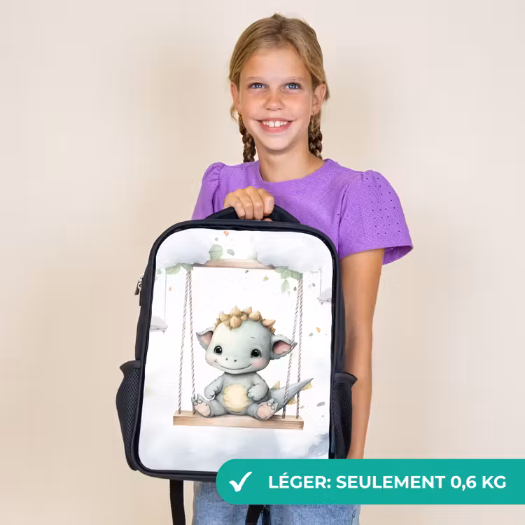Sac à dos enfant - Noir - Dragon - Bébé animal - Enfants — 9