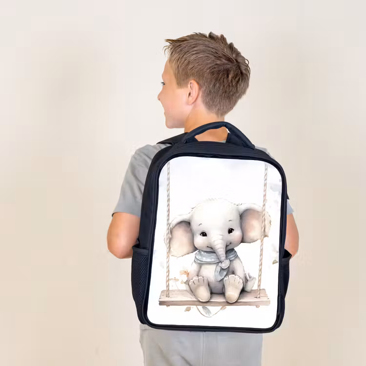 Sac à dos enfant - Noir - Éléphant - Animal - Enfants — 2