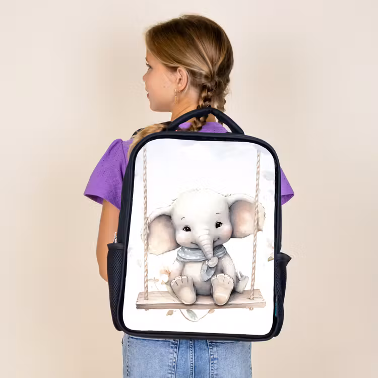 Sac à dos enfant - Noir - Éléphant - Animal - Enfants — 4