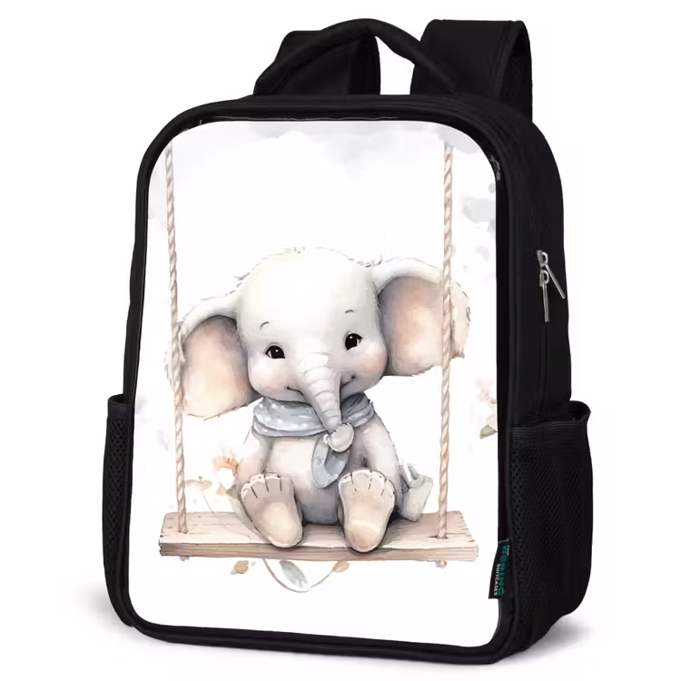 Sac à dos enfant - Noir - Éléphant - Animal - Enfants — 6
