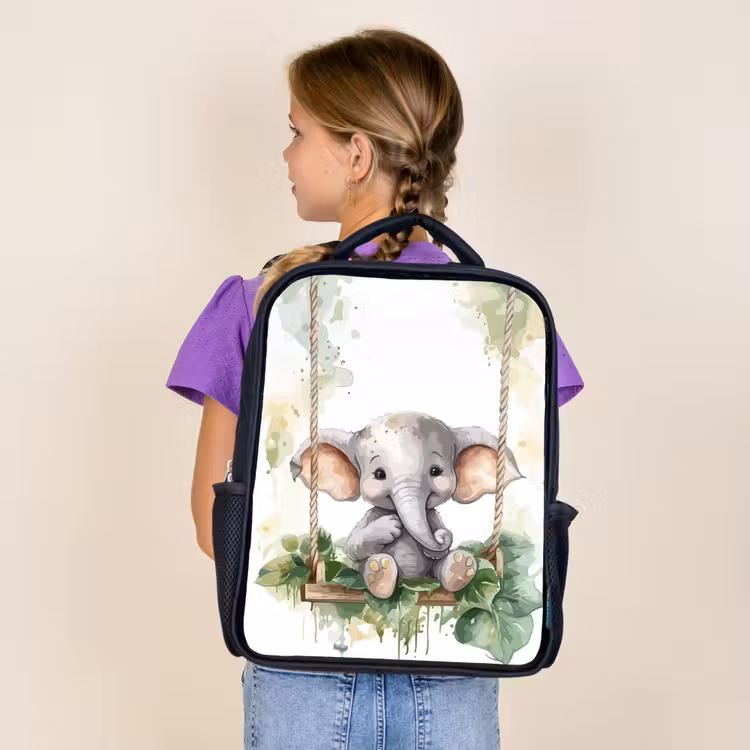 Sac à dos enfant - Noir - Éléphant - Animal - Enfants - Jungle — 4