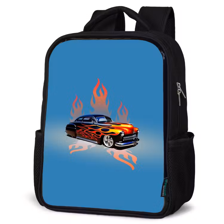 Sac à dos enfant - Noir - Flammes de hotrod — 6