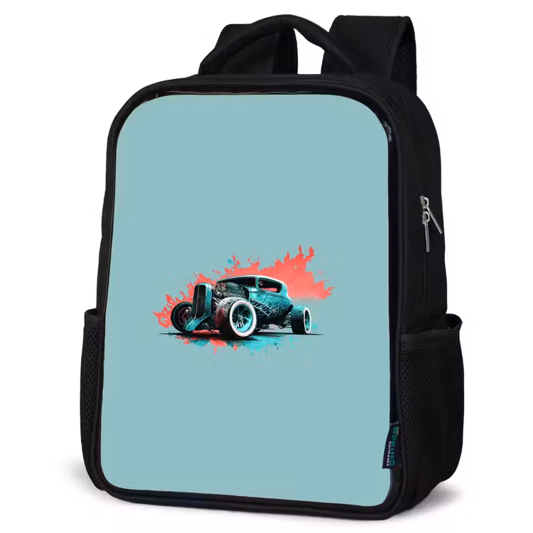 Sac à dos enfant - Noir - Hotrod turquoise — 6
