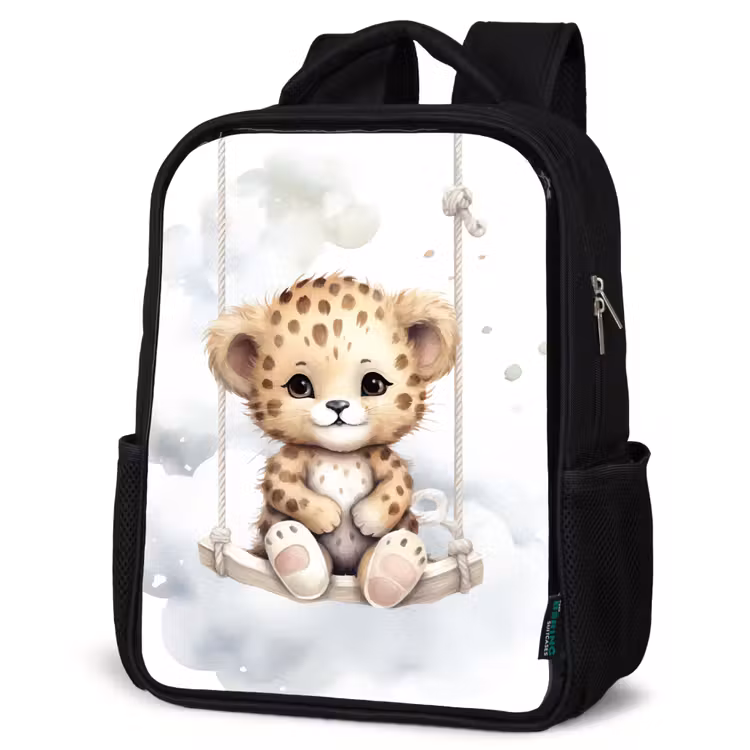Sac à dos enfant - Noir - Léopard - Animal - Enfants — 6